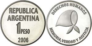 2006. Argentina. 1 peso. (Kr. UC206). 25,10 ... 