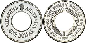 1990. Australia. Isabel II. 1 dolar. (Kr. ... 