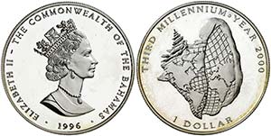 1996. Bahamas. Isabel II. 1 dólar. (Kr. ... 