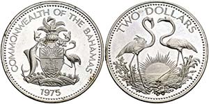 1975. Bahamas. Isabel II. 2 dólares. (Kr. ... 