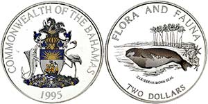 1995. Bahamas. Isabel II. 2 dólares. (Kr. ... 