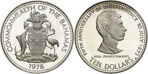 1978. Bahamas. Isabel II. 10 dólares. (Kr. ... 