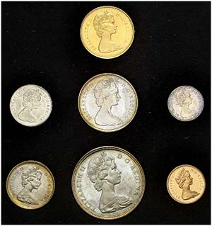 1967. Canadá. Isabel II. 1, 5, 10, 25 y 50 ... 