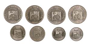 1958, 1964 y 1965. Venezuela. 5 (dos), 12 ... 