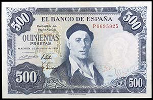 1951. 500 pesetas. (Ed. D69b) (Ed. 468b). 22 ... 