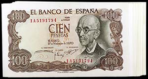 1970. 100 pesetas. (Ed. D73b) (Ed. 472c). 17 ... 