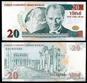 2005. Turquía. Banco Central. 20 nuevas ... 