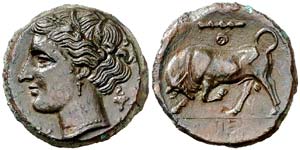 (275-265 a.C.). Sicilia. Siracusa. AE 19. ... 