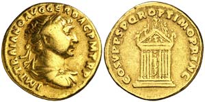 (107 d.C.). Trajano. Áureo. (Spink falta) ... 