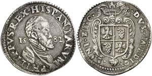1582. Felipe III. Milán. 1 escudo Felipe. ... 