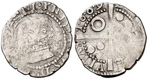 1609. Felipe III. Barcelona. 1/2 croat. ... 
