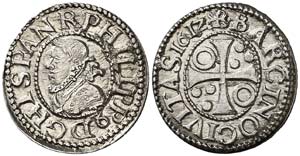 1612. Felipe III. Barcelona. 1/2 croat. ... 