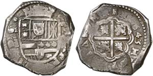 1643. Felipe IV.  (Madrid). B. 8 reales. ... 