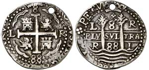 1688. Carlos II. Lima. R. 8 reales. (Cal. ... 