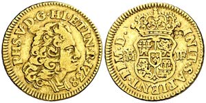 1738. Felipe V. Madrid. JF. 1/2 escudo. ... 
