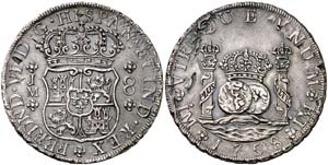 1758. Fernando VI. Lima. JM. 8 reales. (Cal. ... 