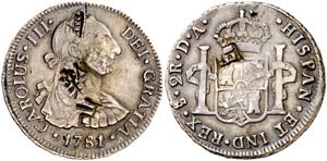 1781. Carlos III. Santiago. DA. 2 reales. ... 