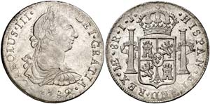 1789. Carlos III. Lima. IJ. 8 reales. (Cal. ... 