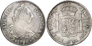 1786. Carlos III. Potosí. PR. 8 reales. ... 