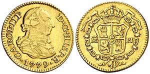 1779. Carlos III. Madrid. PJ. 1/2 escudo. ... 