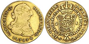 1787. Carlos III. Sevilla. CM. 2 escudos. ... 
