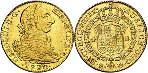 1780/79. Carlos III. Madrid. PJ. 4 escudos. ... 