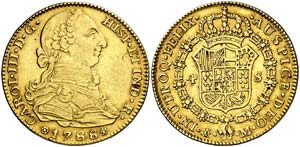 1788/3. Carlos III. Madrid. M/JD. 4 escudos. ... 
