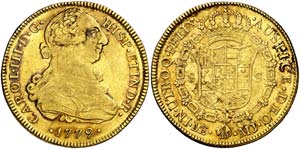 1779. Carlos III. Lima. MJ. 8 escudos. (Cal. ... 