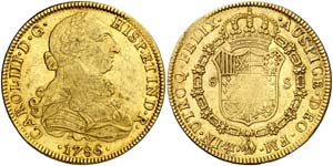1786. Carlos III. México. FM. 8 escudos. ... 