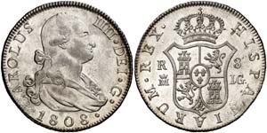 1808. Carlos IV. Madrid. IG. 8 reales. (Cal. ... 