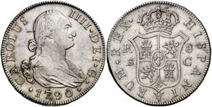 1790. Carlos IV. Sevilla. C. 8 reales. (Cal. ... 