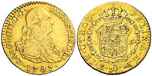 1797. Carlos IV. Madrid. MF. 1 escudo. (Cal. ... 