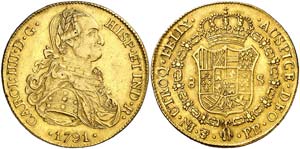 1791. Carlos IV. Potosí. PR. 8 escudos. ... 