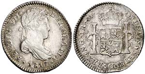 1817. Fernando VII. Guatemala. M. 1 real. ... 