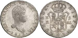 1813. Fernando VII. Madrid. GJ. 8 reales. ... 