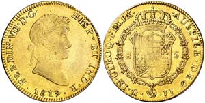 1819. Fernando VII. México. JJ. 8 escudos. ... 
