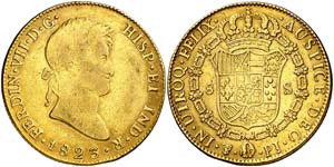 1823. Fernando VII. Potosí. PJ. 8 escudos. ... 