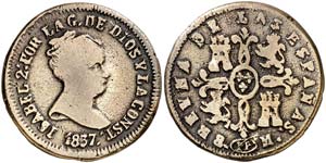 1837. Isabel II. Pamplona. PP. 8 maravedís. ... 