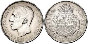 1927-1929. Alfonso XIII. PCS 1 peseta. (Cal. ... 