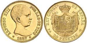 1887*1962. Estado Español. PGV. 20 pesetas. ... 