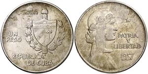 1937. Cuba. 1 peso. (Kr. 22). 26,71 g. ... 
