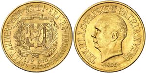 1955. República Dominicana. 30 pesos. (Fr. ... 