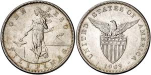 1903. Filipinas. S (San Francisco). 1 peso. ... 