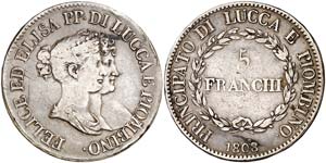 1808. Italia. Lucca y Piombino. Félix ... 