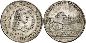 1759. Carlos III. Barcelona. Medalla de ... 