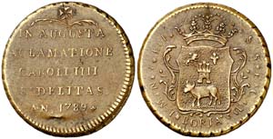 1789. Carlos IV. Borja. Medalla de ... 