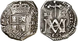 1690. Carlos II. MD (Madrid). BR. 4 reales. ... 