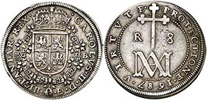 1687. Carlos II. Segovia. BR. 8 reales. ... 