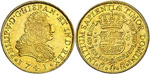 1741. Felipe V. México. MF. 8 escudos. (AC. ... 