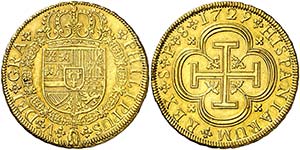 1729. Felipe V. Sevilla. P. 8 escudos. (AC. ... 